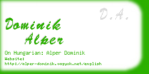 dominik alper business card
